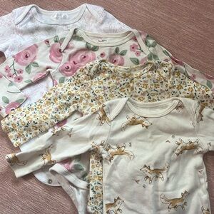 Set of 4 Long Sleeve Onesies